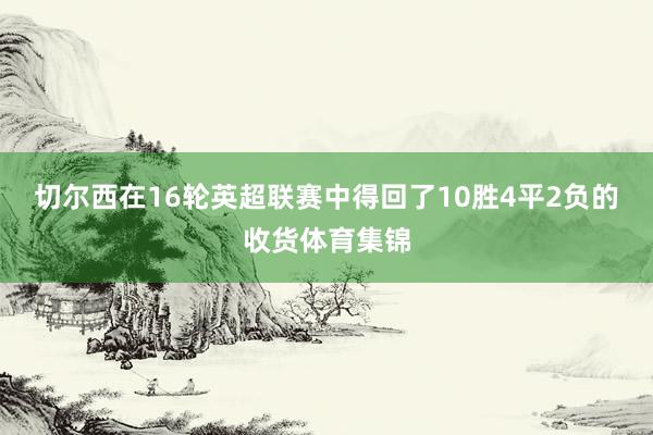 切尔西在16轮英超联赛中得回了10胜4平2负的收货体育集锦