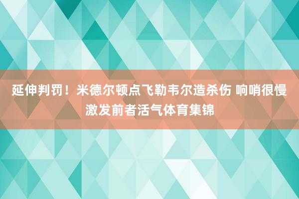 延伸判罚！米德尔顿点飞勒韦尔造杀伤 响哨很慢激发前者活气体育集锦