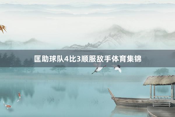 匡助球队4比3顺服敌手体育集锦