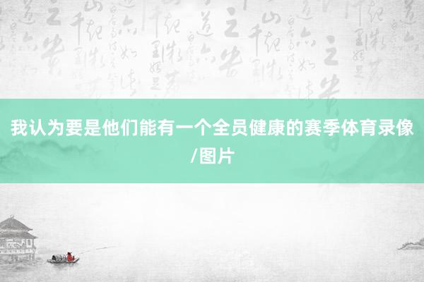 我认为要是他们能有一个全员健康的赛季体育录像/图片