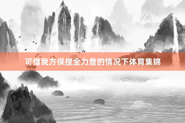 可惜我方保捏全力詹的情况下体育集锦