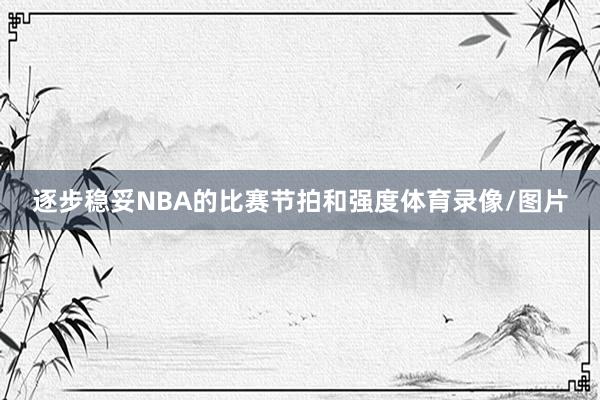 逐步稳妥NBA的比赛节拍和强度体育录像/图片