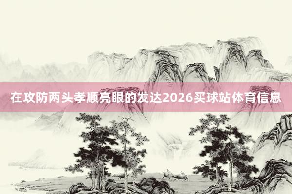 在攻防两头孝顺亮眼的发达2026买球站体育信息