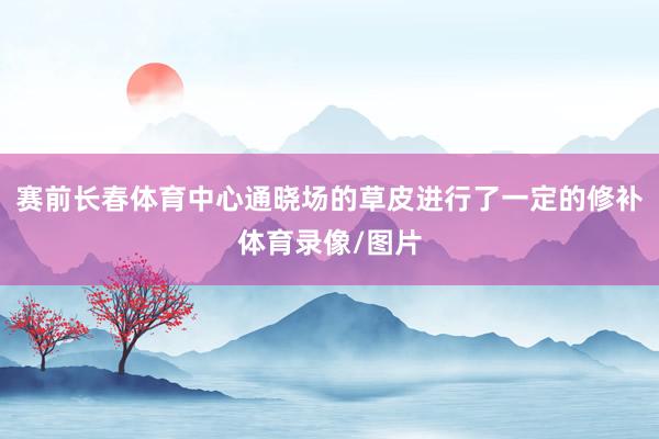 赛前长春体育中心通晓场的草皮进行了一定的修补体育录像/图片