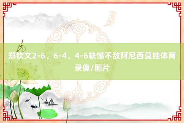 郑钦文2-6、6-4、4-6缺憾不敌阿尼西莫娃体育录像/图片