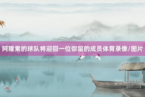 阿隆索的球队将迎回一位弥留的成员体育录像/图片