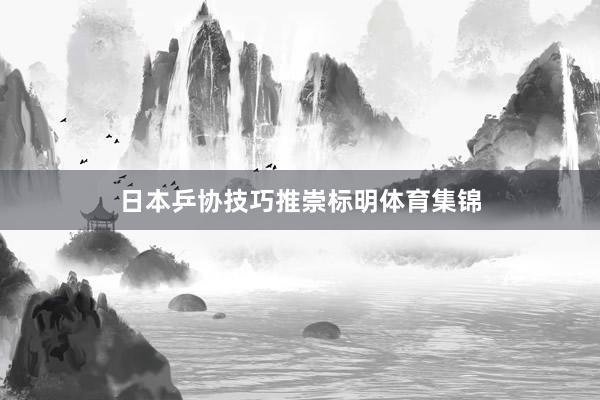 日本乒协技巧推崇标明体育集锦