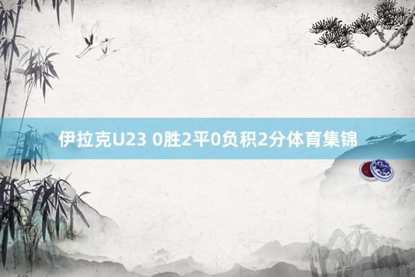 伊拉克U23 0胜2平0负积2分体育集锦