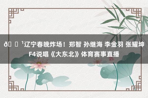 📹辽宁春晚炸场！郑智 孙继海 李金羽 张耀坤F4说唱《大东北》体育赛事直播