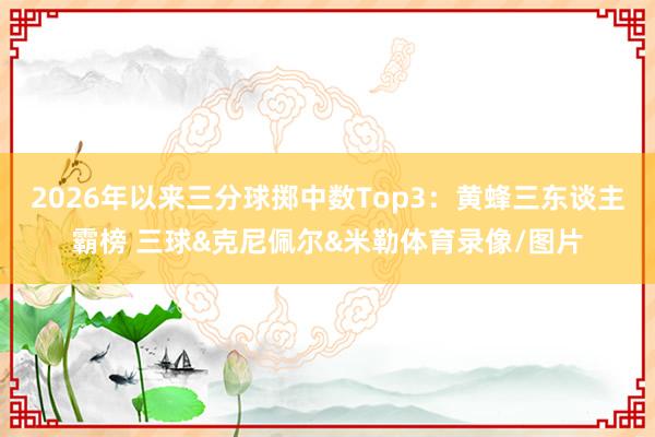 2026年以来三分球掷中数Top3：黄蜂三东谈主霸榜 三球&克尼佩尔&米勒体育录像/图片