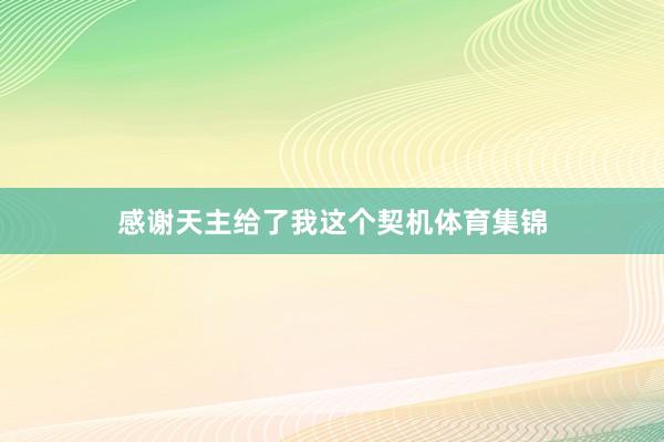 感谢天主给了我这个契机体育集锦