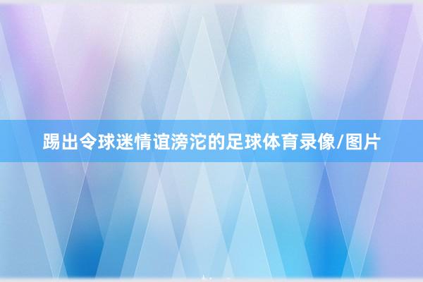 踢出令球迷情谊滂沱的足球体育录像/图片