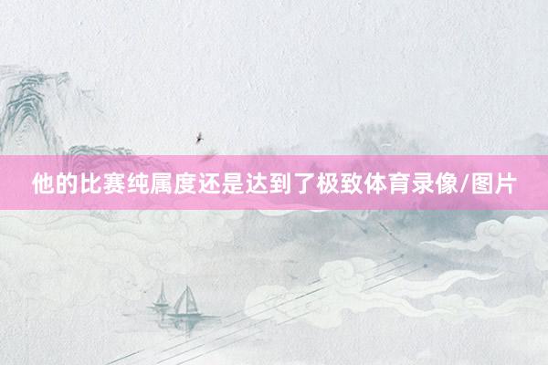 他的比赛纯属度还是达到了极致体育录像/图片