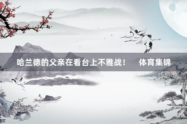 哈兰德的父亲在看台上不雅战！    体育集锦
